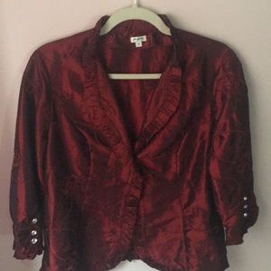 SOLD❣️Vintage Blouse Jacket - Burgundy🌹